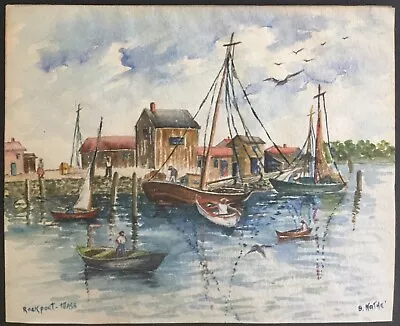 Betty Kathe  American Modern Watercolor Rockport Mass Signed Listed • $95