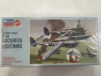 Vintage Monogram P-38 Lockheed Lightning Model Kit WWII Fighter 1/4-1966-SEALED • $28.50