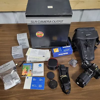 MINOLTA X-7A 35mm SLR Camera With Accessories...F3.5 135MM LENS FLASH 2X CONV. • $79.99