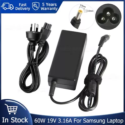 60W AC Adapter Charger For Samsung RV510 RV520 R428 R540 R580 R780 R730 RV511 • $17.99