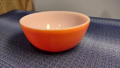 Vintage Hazel Atlas Pink Salmon Milk Glass Cereal Dessert Bowl 4 7/8  X 2  • $6.99