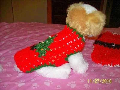 Dog Apparel Decorated CHRISTMAS TREE Sweater One Of A Kind • $6.50