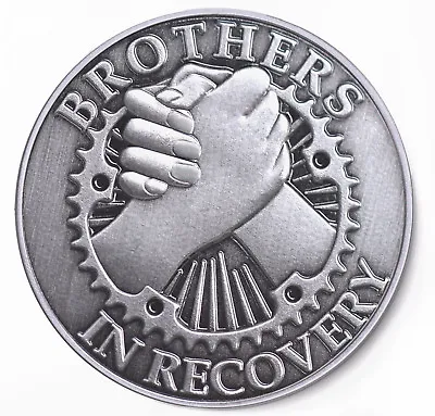 BROTHERS IN RECOVERY- Brushed Antique Nickel AA /NA Coin • $6.99