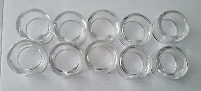 $59.97 • Buy Vintage Shannon Crystal Designs Of Ireland Set Of 10 Round Napkin Rings 