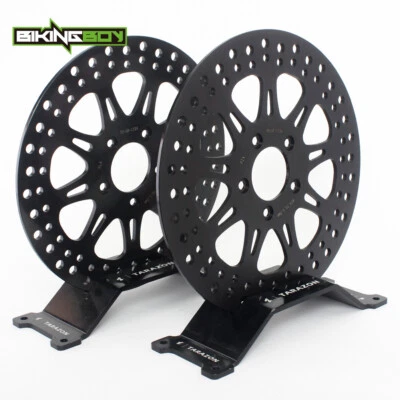 $159.99 • Buy Black Front Rear Brake Rotors For Harley FXDC FXDL FXDB FLSTF Fat Boy Street Bob