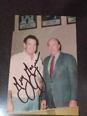 GREG GAGNE Hand Signed Autograph 4X6 Photo With Dad VERNE - 1970'S WRESTLER  • $0.01