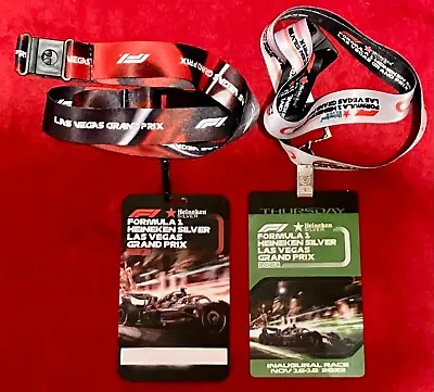 Official FORMULA 1 LAS VEGAS GRAND PRIX 2023 F1 INAUGURAL PASS BADGE LANYARD • $79.85