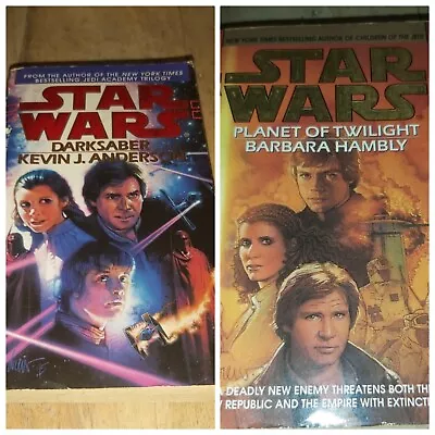 STAR WARS Books X2: DARKSABER (1995)/ PLANET OF TWILIGHT (1997) • $25