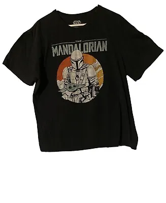 Star Wars The Mandalorian Mens XL  Acid Wash Short Sleeve T-Shirt • $11.99