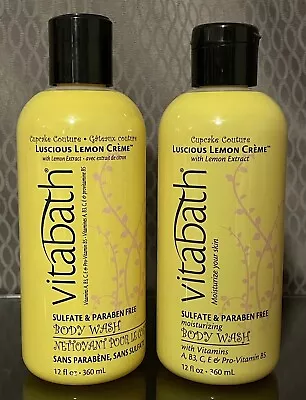 Vitabath Cupcake Culture Luscious Lemon Crème Body Wash X2 Lot NEW • $12