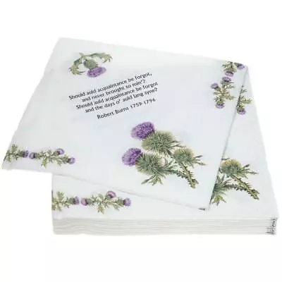 £4.50 • Buy Glen Appin Of Scotland Scottish Robert Burns Poem 3 Ply Paper Napkins