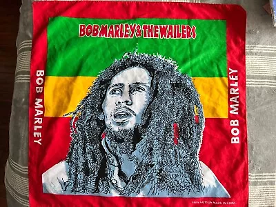 Bob Marley & The Wailers Bandanna Flag Rasta Scarf Reggae Jamaica 22x22 Colorful • $18.99