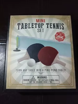 Mini Tabletop Tennis Set Contains 2 Paddles Ball And A Net • $10
