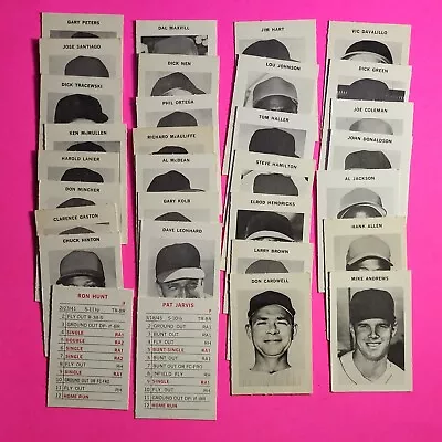 Lot Of 31 - 1969 Milton Bradley MLB Game Baseball Cards - No Creases - Ex-Mt • $44.99