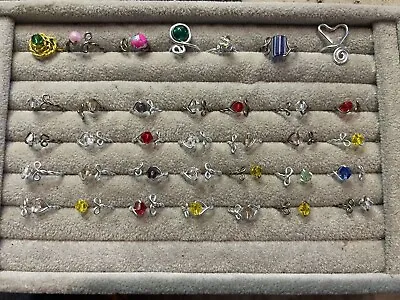 30 Pc Lot WIRE Made TOE/Finger Rings HANDMADE. VARIETY/ADJUSTABLE • $10