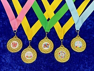 Easter Medals For Easter Egg Hunt Bunny Happy Easter Gift  School FREE P&P • £2.85