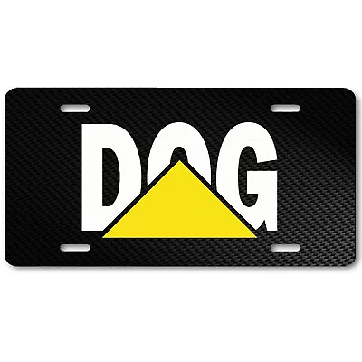 DOG Funny Caterpillar Cat Aluminum Vanity License Plate Tag Carbon Fiber Look • $16.65