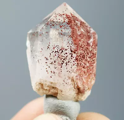 NATURAL Red Pyramid Phantom QUARTZ Crystal Point Rare Specimen #08 • $23.99