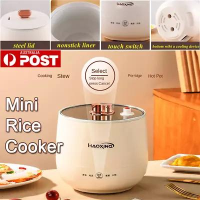 1.8L Mini Rice Cooker Travel Small Portable Non-stick Pot For Cooking Soup Rice • $34.19