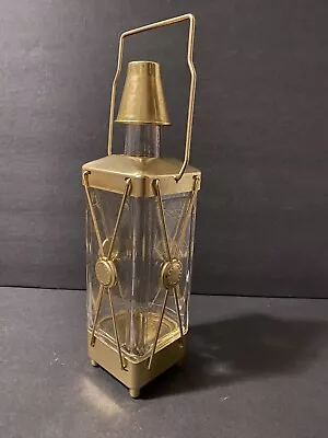 VTG Music Box Decanter Gold Glass Caged Metal Encased Whiskey • $3.25