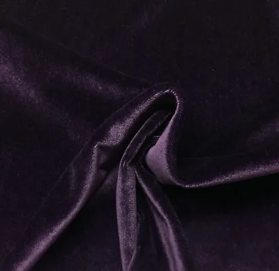 Plush Mohair Dark Purple Wool Velvet Upholstery Drapery Fabric By Yard 55 W • $99.99