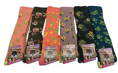 Flower Print Ladies Welly Boot Socks Long Design Funky Wellington Sock Size 4-7 • £3.99