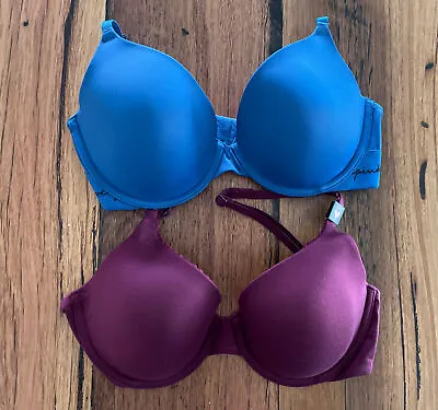 BNWT Victoria’s Secret Bras X2 Blue Purple 10D 32D • $46