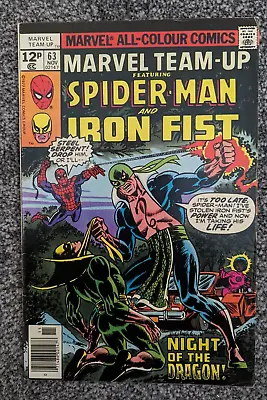 Marvel Team-Up 63. 1977. Spider-man Misty Knight Iron Fist & Steel Serpent • £2.49