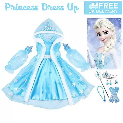 £7.49 • Buy Girls Kids Frozen Elsa Fancy Dress Up Princess Costume Outfit Party Cosplay Xmas