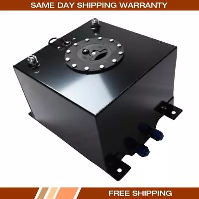 5 Gallon Race Drift Aluminum Fuel Cell Tank With Level Sender Black • $56.26