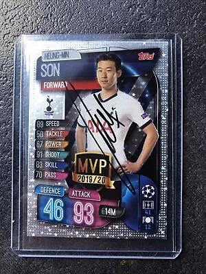 Hueng Min SON Hand Signed Topps Match Attax MVP Tottenham  • £10