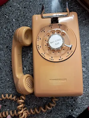 Vintage Gold Stromberg Carlson Rotary Wall Phone Untested SC 63 9  Base.   • $25.99