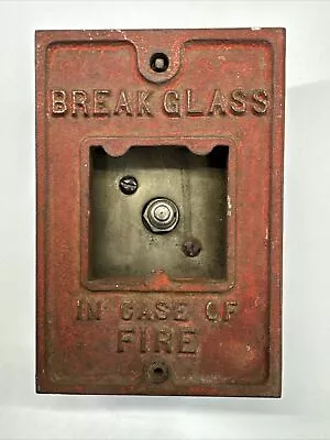 Rare Vintage Break Glass Fire Alarm Pull Station RED Retro • $69.99