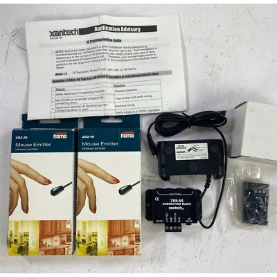$74.96 • Buy Xantech IR Lot - 291-80 IR Receiver Connecting Block 282-M Mouse Emitter X 2