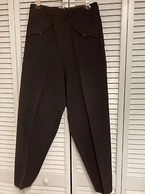 VTG 40s 50s Ski Pants Womens Black Wool Gaberdine Side Zip • $65