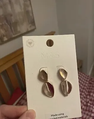 Marks And Spencer Dangly Earrings Gold • £8