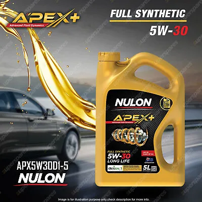 Nulon Full SYN APEX+ 5W-30 Long Life Engine Oil 5L APX5W30D1-5 Ref SYN5W30-5 • $60.95