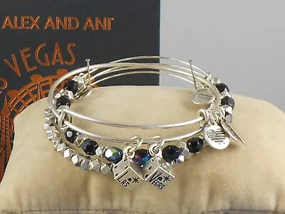 Alex And Ani Rafaelian Silver LAS VEGAS EXCLUSIVE DICE 3 Piece SET Bracelet $98 • $49.99