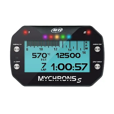 AiM MyChron5S GPS Kart Dash Display / Lap Timer - Includes M5 EGT Sensor • $1093.66