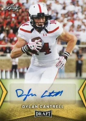 Dylan Cantrell 2018 Leaf Draft Gold Auto Texas Tech • $4.99