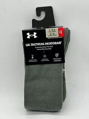 New Under Armour Ua Tactical Heatgear Mens Cushioned Over The Calf Socks 7-8.5 • $7.99