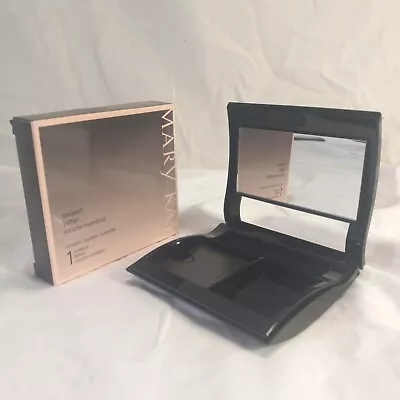 MARY KAY MAGNETIC BLACK COMPACT 017362 UNFILLED New In Box MAKEUP CASE ~ MEDIUM • $12.95