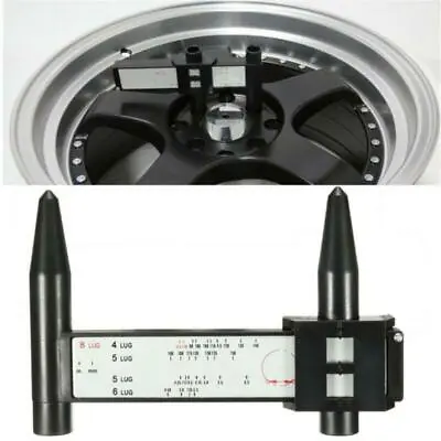 Precise PCD Gauge Ruler Rim Wheel Bolt Pattern Measuring Gauge Tool 4 5 6 8 Lug • $22.59
