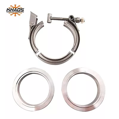 $19.99 • Buy 3.5  Stainless Steel V-Band Clamp, Quick Release Clamp With M / F Flanges SS