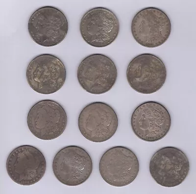 USA 1878S/1900O - Lot Of 13 Morgan Silver Dollar Coins - Details • $338.33