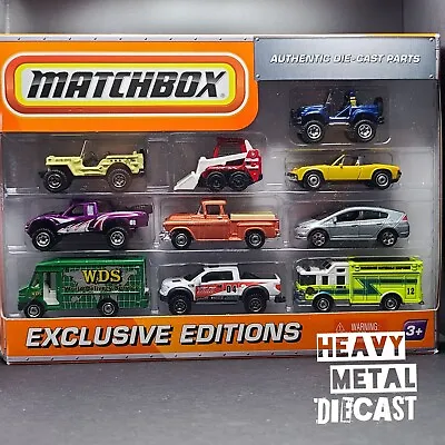 Matchbox 2010 Exclusive Editions Multipack - 10 Pack - GMC Stepside VW Porsche • $89.95