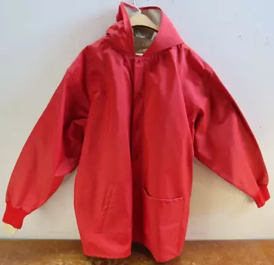 Vintage Sand-Knit Raincoat Size Large Red NOS • $49