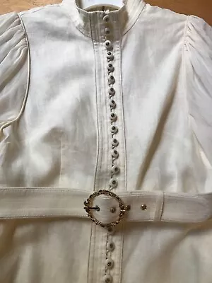 Zimmermann Linen Mini Buttoned Dress Size 3/14 • $295