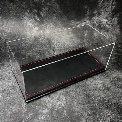 New Acrylic Display Case Show Case With Black PU Leather Base For 1/18 Car Model • $79