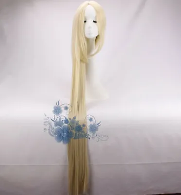 120cm Long Tangled Eruda Chobits Extra Straight Blonde Cosplay Party Wig • £23.40